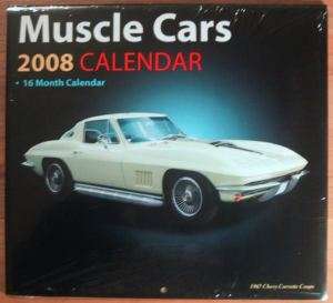 MUSCLE CARS 2008 CALENDAR 16 MONTH   GREAT FOR FRAMING  