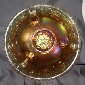 Imperial Glass Luster Rose with Drape Round Footed Bowl  