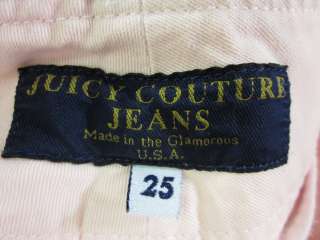 JUICY COUTURE JEANS Pink Capri Pants Jeans Sz 25  