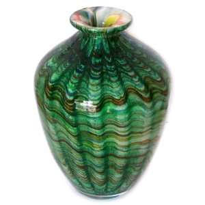   Hand Blown Murano Art Glass Vase with Certificate A37
