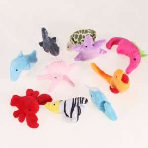  10 Pcs Velvet Sea Animals Finger Puppets Set Toys & Games