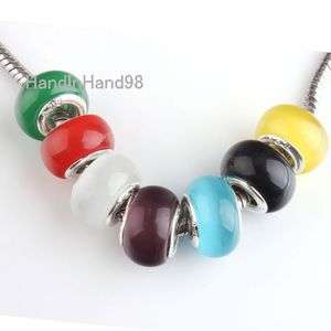 FREE SHIP Colorful For Choose Opal European Beads Fit Charm Bracelet 
