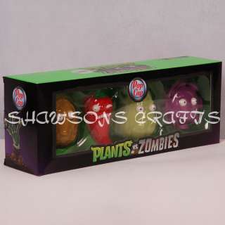 PLANTS VS ZOMBIES SET OF 4 EYE POPPING FIGURES TOY  