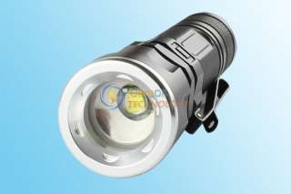 1000 lumen Zoomable CREE T6 LED Flashlight Torch Light +Clip+Batt+AC 