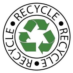  Recycle Green Center Logo Round Stickers Arts, Crafts 
