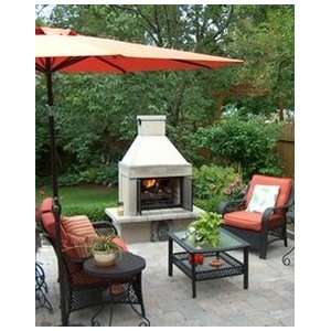   Stone Outdoor Woodburning Fireplace (Pewter) Patio, Lawn & Garden