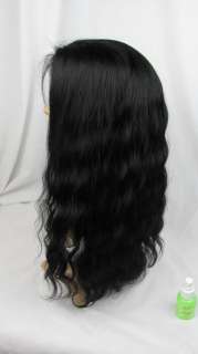 16 1# body wave 100% indian remy human hair front lace wigs  