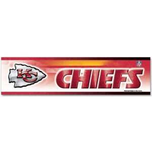  NFL Football Kansas City Chiefs Bumper Sticker (2 Pack 