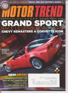 NEW Motor Trend MAGAZINE NOVEMBER 09~NOVEMBER 2010  