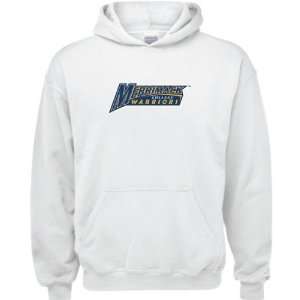  Merrimack Warriors White Youth Logo Hooded Sweatshirt 