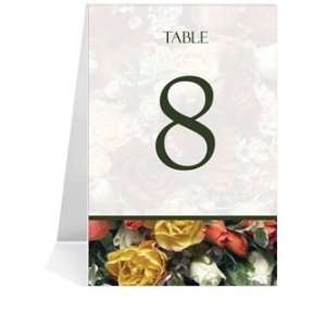   Table Number Cards   Spring Bouquet Too #1 Thru #24
