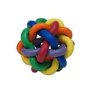  Multi Pet Nobbly wobbly Rubber Bell 4in Dog or Bird Toy 