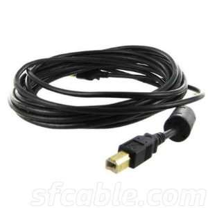  20ft USB 2.0 A Male to B Male Cable with Ferrite Black 