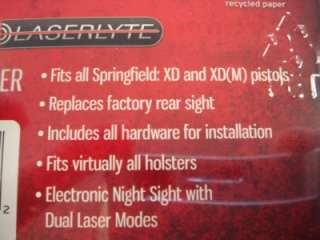 Laserlyte RL XD Rear Laser Sight Fits Springfield XD & XDM  