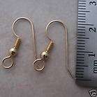 10 14kt Gold Filled Ear Wires 22g Ball Coil Fishook