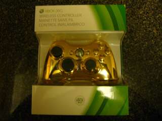 CHROME GOLD XBOX 360 WIRELESS CONTROLLER NOT SHELL STARWARS STYLE 