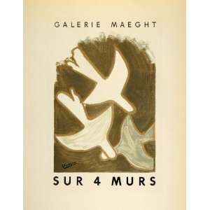 1959 Lithograph Braque Sur Quatre Murs Maeght Mourlot 