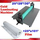 Option 3 Size 25 28 30 Cold Laminator Machine +25x101 Cold 