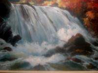 Hulan Fleming oil painting Autumn Waterfall Enchanted  