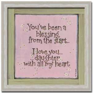  I Love You Daughter With All My Heart Sign Print Framed 