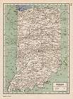 indiana authentic ww2 vintage map 12x16 inches genuine one day