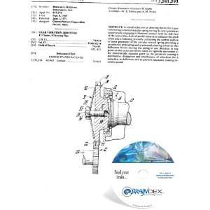  NEW Patent CD for GEAR VIBRATION ARRESTOR 