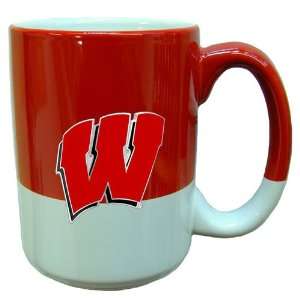  Wisconsin Badgers 2 Tone Grande Mug   NCAA College 