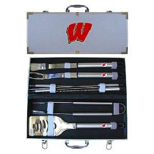  Wisconsin Badgers 8pc. BBQ Set w/Case   NCAA College 