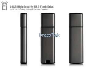 16GB High Security USB Flash Drive (AES 256 Encoding, Unlimited 