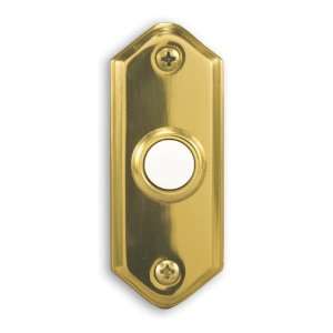 Heath Zenith 856 B Wired Push Button, Polished Brass Finish with 