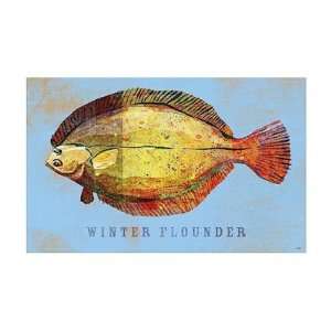 Winter Flounder Finest LAMINATED Print John Golden 19x13