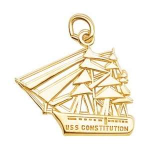  Rembrandt Charms Boston, USS Constitution Charm, Gold 