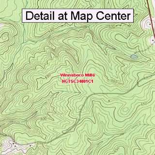  USGS Topographic Quadrangle Map   Winnsboro Mills, South 