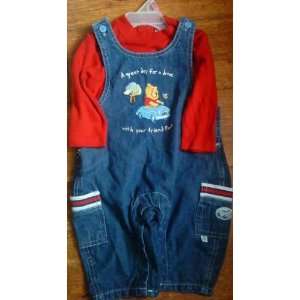  Disney Winnie The Pooh Baby Denim Dungarees And Clothes (6 