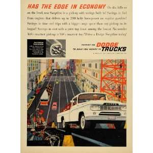  1960 Ad Dodge Sweptline Pick Up Trucks 200 Horsepower 
