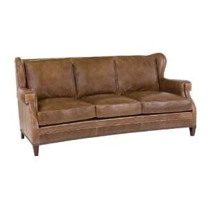   Sofa w/ Nailhead Trim Douglas Designer Style Leather Wingback Sofa