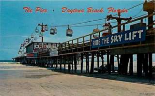 Daytona Beach Florida FL   pier SKY LIFT RIDE   postcard   2784  