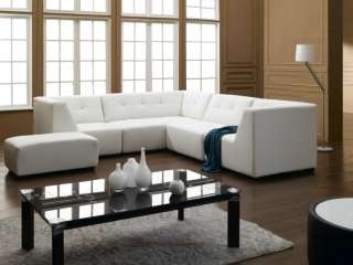 2827 Modern WHITE SOFA Leather Sectional CONTEMPORARY  