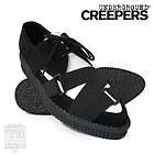 Womens Underground Black And White Pointed Metor Creeper Shoes Size 