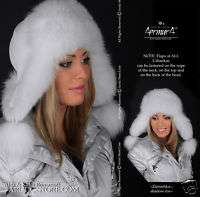 NEW BRAND ARKTIKA White Shadow Arctic Fox Fur Hat Ushanka Womens 