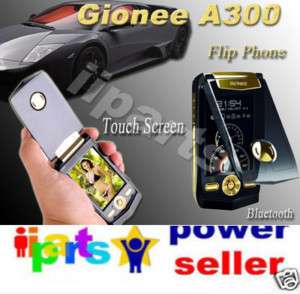 A300 2.0Mp Touch Bluetooth Gold Flip Phone Ferrari /K  