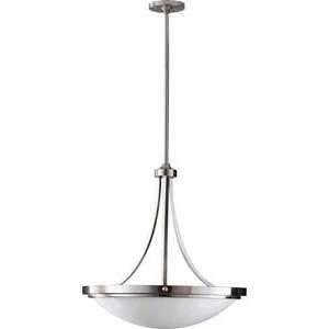  Murray Feiss F2583/3BS Perry Brushed Steel Pendant