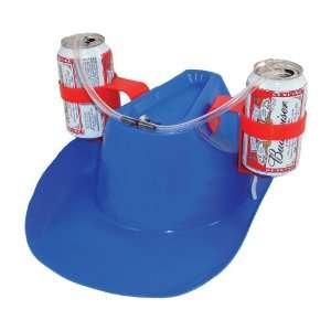  Big Mouth Toys Cowboy Beer Hat   Blue Toys & Games