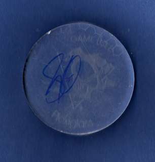 Penguins SIDNEY CROSBY Signed Auto GAME USED Puck COA  