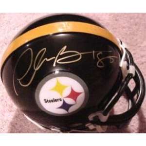  Signed Plaxico Burress Mini Helmet   Pittsburgh Steelers 