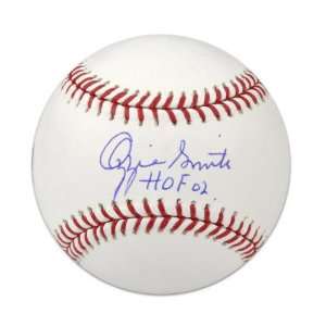  Ozzie Smith Autographed Baseball with HOF 02 Inscription 