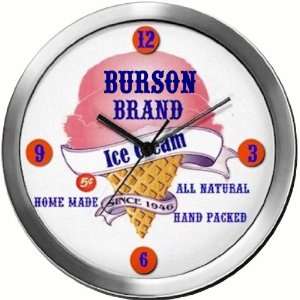  BURSON 14 Inch Ice Cream Metal Clock Quartz Movement 