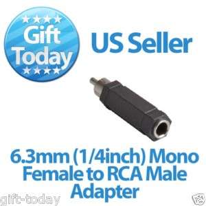 3mm (1/4inch) Mono Female to RCA Male Adapter  MP4  