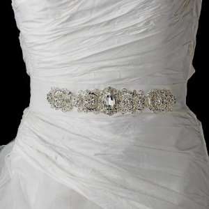   Vintage Rhinestone Crystal Wedding Sash Bridal Belt 