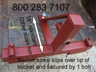 loader bucket carrier 2 spear 48 spike prong fork attachment